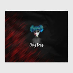 Плед флисовый Sally Face окровавленное лицо, цвет: 3D-велсофт