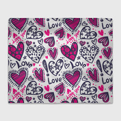 Плед Love - pink hearts