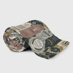 Плед флисовый Этикетки мира Виски, цвет: 3D-велсофт — фото 2