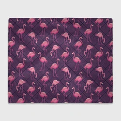 Плед Фиолетовые фламинго