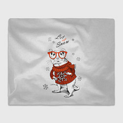 Плед Let it snow - white rat