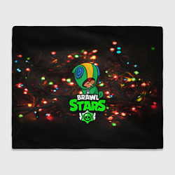 Плед флисовый BRAWL STARS НОВОГОДНИЙ, цвет: 3D-велсофт
