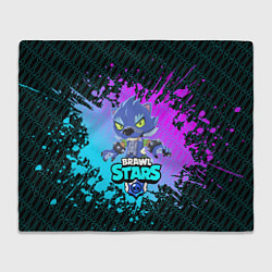 Плед флисовый BRAWL STARS ОБОРОТЕНЬ LEON, цвет: 3D-велсофт
