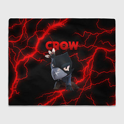 Плед флисовый BRAWL STARS CROW, цвет: 3D-велсофт