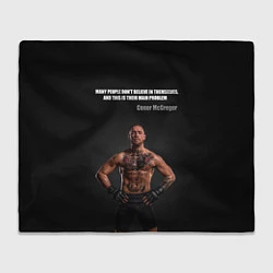 Плед флисовый Conor McGregor: Motivation, цвет: 3D-велсофт