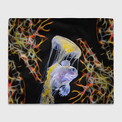 Плед флисовый Медуза, цвет: 3D-велсофт