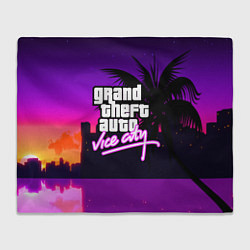 Плед флисовый GTA:VICE CITY, цвет: 3D-велсофт