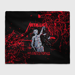 Плед флисовый Metallica, цвет: 3D-велсофт