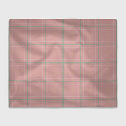 Плед флисовый Шотландка Розовая, цвет: 3D-велсофт