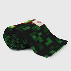 Плед флисовый Minecraft Creeper, цвет: 3D-велсофт — фото 2