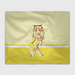 Плед флисовый Cat Girl, цвет: 3D-велсофт