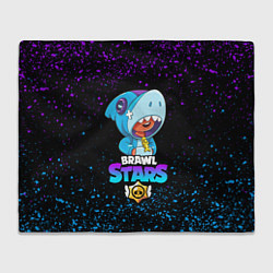 Плед флисовый BRAWL STARS LEON SHARK, цвет: 3D-велсофт