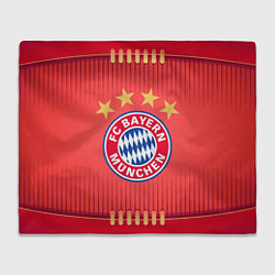 Плед флисовый BAYERN MUNCHEN, цвет: 3D-велсофт