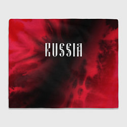 Плед флисовый RUSSIA РОССИЯ, цвет: 3D-велсофт