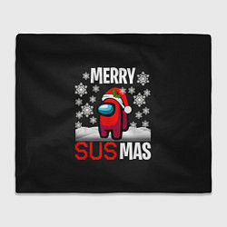 Плед флисовый Merry Sus Mas, цвет: 3D-велсофт