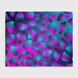 Плед флисовый Неоновые капли, цвет: 3D-велсофт