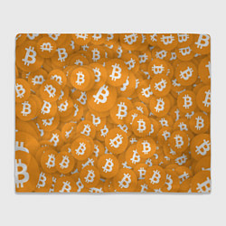 Плед флисовый Я БИТКОИН I AM BITCOIN, цвет: 3D-велсофт