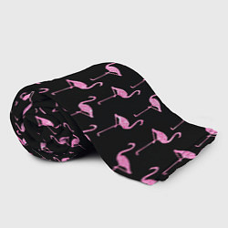 Плед флисовый Фламинго Чёрная, цвет: 3D-велсофт — фото 2