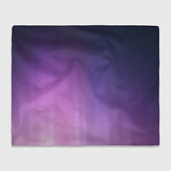 Плед флисовый Северное сияние фиолетовый, цвет: 3D-велсофт
