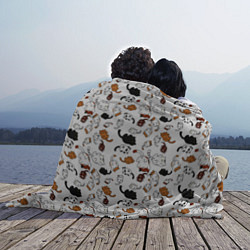 Плед флисовый Коты Паттерн, цвет: 3D-велсофт — фото 2
