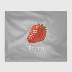 Плед флисовый Strawberry potatoes, цвет: 3D-велсофт