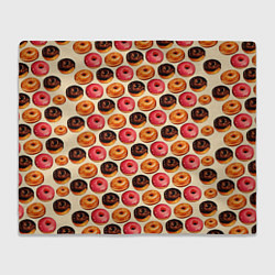 Плед флисовый Пончики, цвет: 3D-велсофт