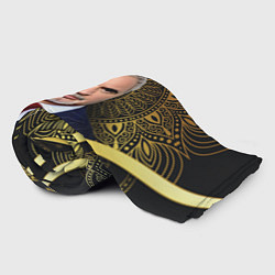 Плед флисовый Валерий Меладзе золото мандала, цвет: 3D-велсофт — фото 2