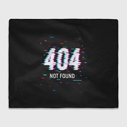 Плед флисовый Глитч 404, цвет: 3D-велсофт