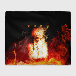 Плед флисовый Огненый Канеки Кен, цвет: 3D-велсофт