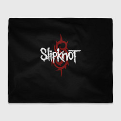 Плед флисовый Slipknot Надпись, цвет: 3D-велсофт