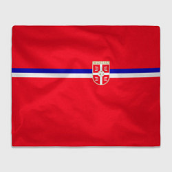 Плед флисовый Сборная Сербии, цвет: 3D-велсофт