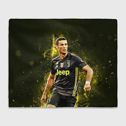 Плед флисовый Cristiano Ronaldo Juventus, цвет: 3D-велсофт