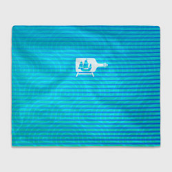 Плед флисовый Кораблик в бутылке, цвет: 3D-велсофт