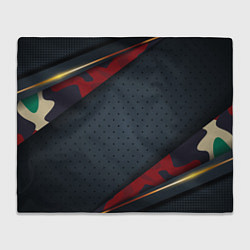 Плед 3D Dark red & black