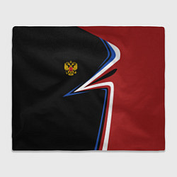 Плед флисовый РОССИЯ RUSSIA UNIFORM, цвет: 3D-велсофт