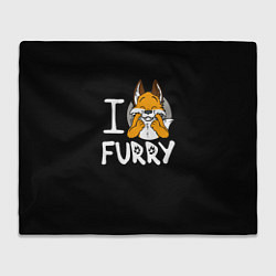 Плед I love furry