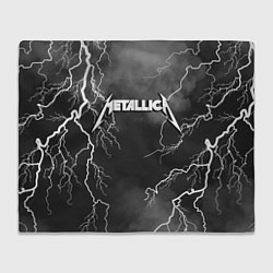 Плед флисовый METALLICA РАЗРЯД МОЛНИИ, цвет: 3D-велсофт