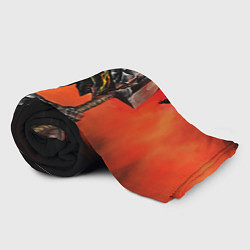 Плед флисовый БЕРСЕРК оранжевый, цвет: 3D-велсофт — фото 2