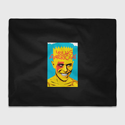 Плед флисовый Bart x Bowie, цвет: 3D-велсофт