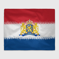 Плед флисовый Нидерланды Голландия Флаг, цвет: 3D-велсофт