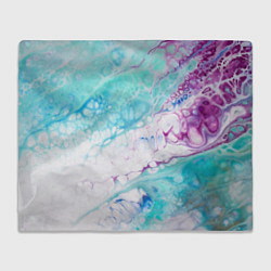 Плед флисовый Цветная морская пена, цвет: 3D-велсофт