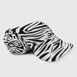 Плед флисовый Черно-белая зебра, цвет: 3D-велсофт — фото 2