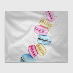 Плед флисовый Macarons Нежный десерт, цвет: 3D-велсофт