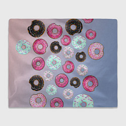 Плед флисовый Пончики, цвет: 3D-велсофт