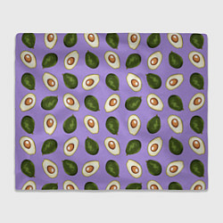 Плед флисовый Авокадо паттерн, цвет: 3D-велсофт