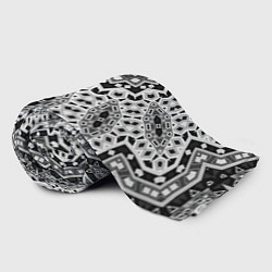 Плед флисовый Черно-белый орнамент, цвет: 3D-велсофт — фото 2