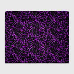 Плед Фиолетово-черный абстрактный узор