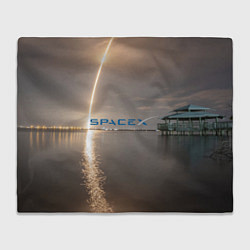 Плед флисовый SpaceX Dragon 2, цвет: 3D-велсофт