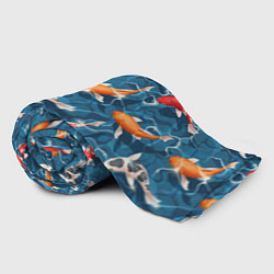 Плед флисовый Японские карпы кои, цвет: 3D-велсофт — фото 2