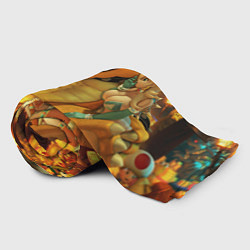 Плед флисовый Bowser and princesses in the dungeon, цвет: 3D-велсофт — фото 2